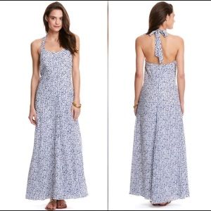 Vineyard vines silk maxi halter dress, size 4